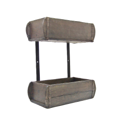 Półka skrzynka regał ze starego drewna podwójny wiszący